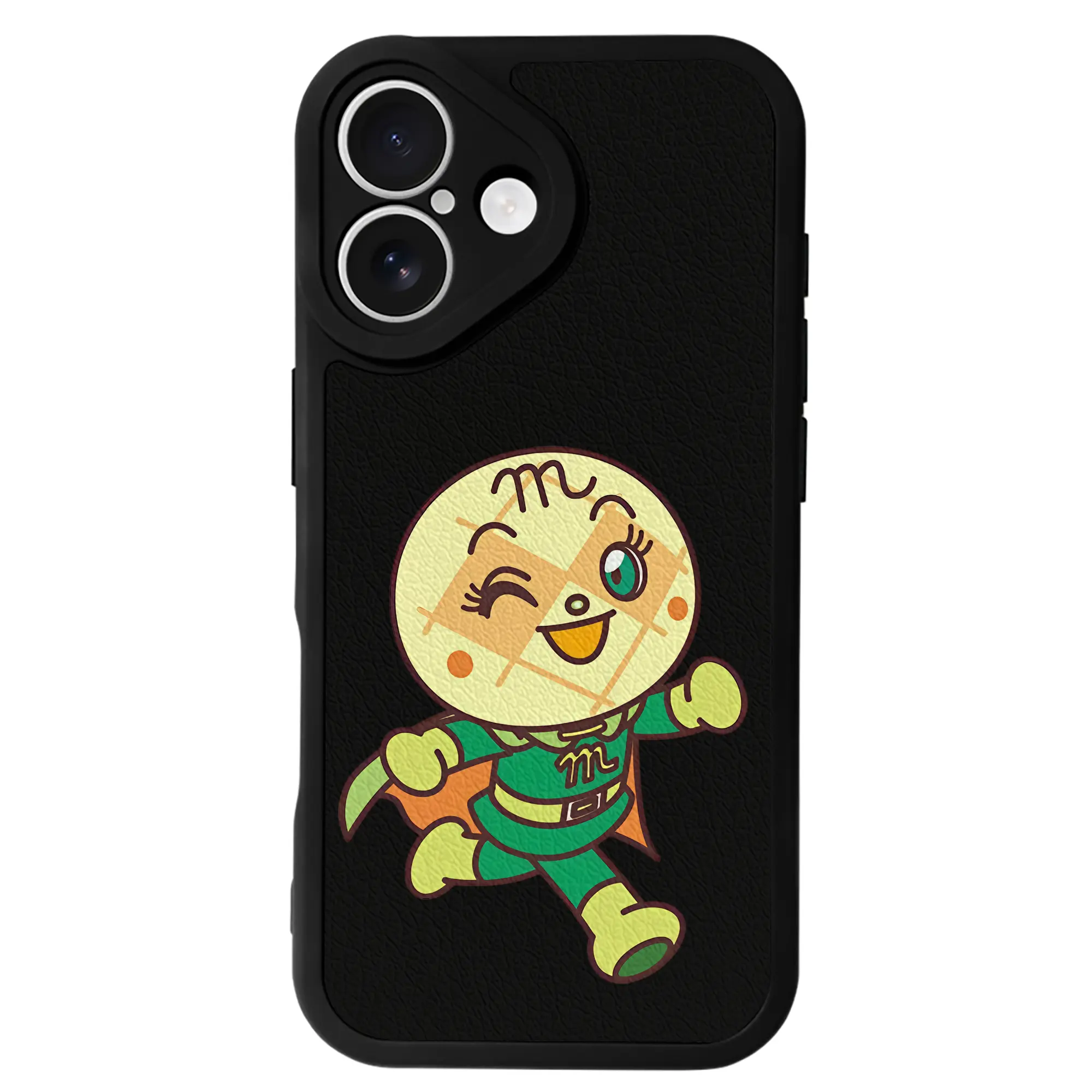 アンパンマン グッズ,メロンパンナ - IPhone 16シリーズ対応 ・ シリコンスマホケース ・ レザー調 ・ 高精度フィット ・ 耐衝撃 ・ ワイヤレス充電対応 ・ 精密カット